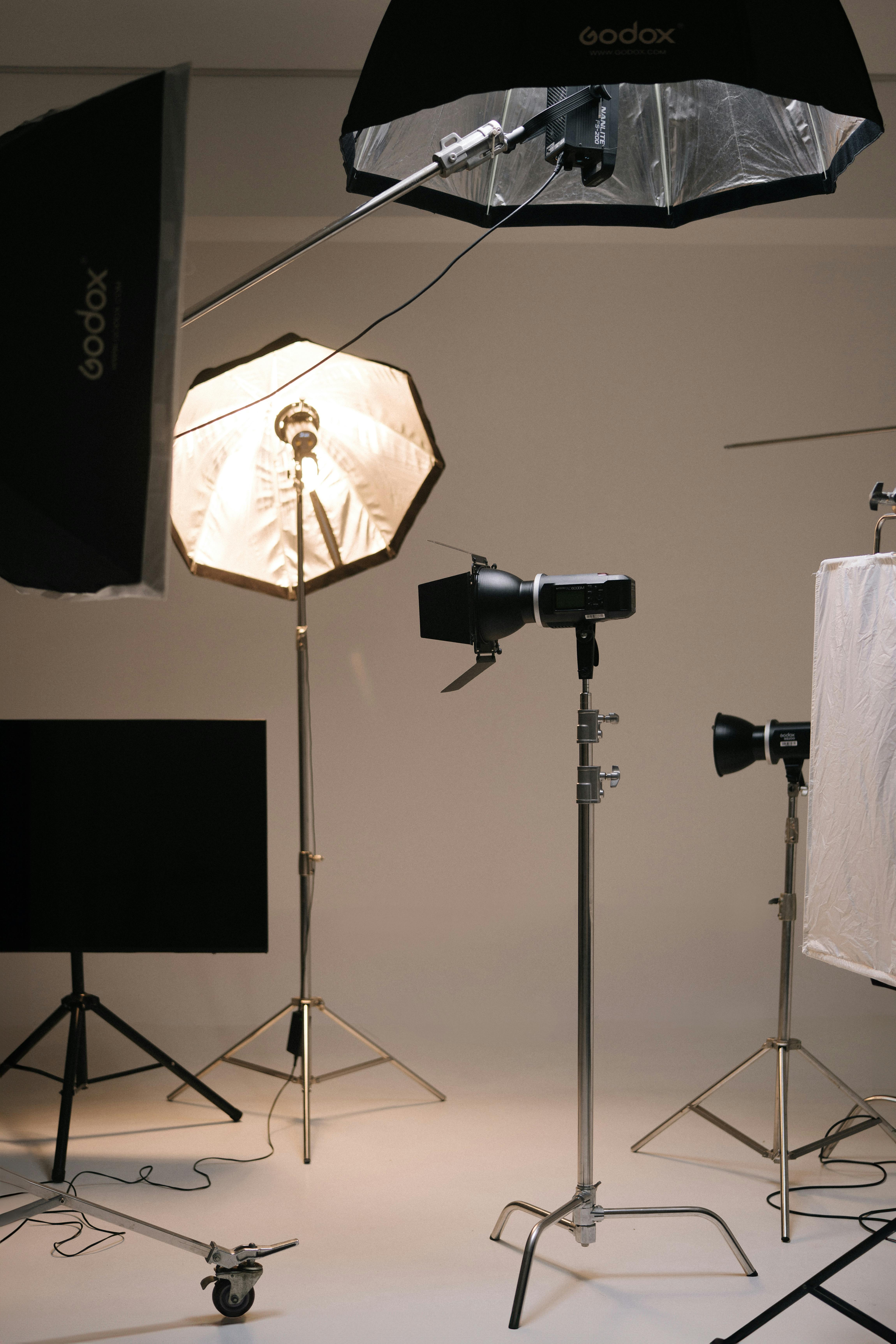 Traditional photography session setup